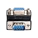 xiwai DB9P 90 Degree Down Angled Gender Changer D-Sub 9Pin RS232 Male to Female Connector Serial Port Extension Adapter