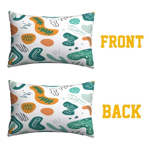 Lot de 2 housse coussin 50x80 cm géométrique rectangulaire pour canapé salon