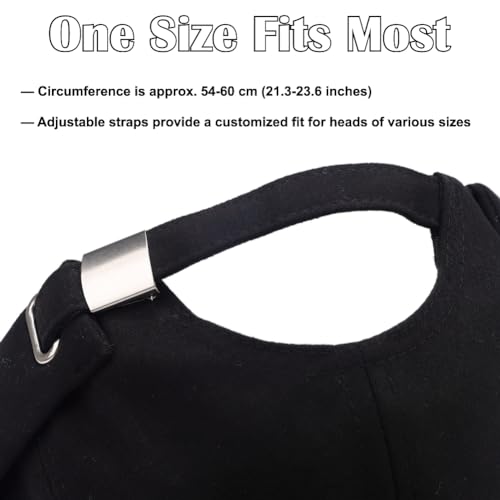 Image of Brimless Hats for Men Brimless Caps, Rolled Cuff Retro Docker Hat for Womens with Adjustable Beanie Hat