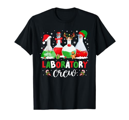 Christmas Medical Lab Tech Laboratory Crew Technician Xmas T-Shirt