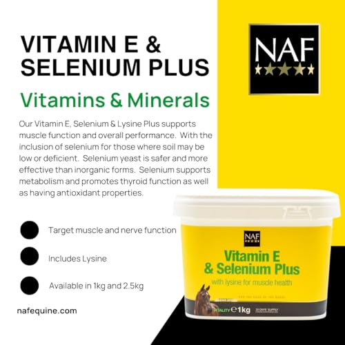 NAF Vitamin E and Selenium 1kg – Antioxidant Supplement for Horses – Supports Muscle Function, Recovery & Immunity – Ideal for Horses in Work or Low-Grazing Conditions - Image 3