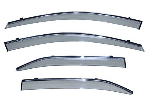 Wellvisors Window Visors Wind Deflectors Compatible With Toyota 2007-2011 Camry Sedan With Chrome Trim Rain Guards 3-847Ty009 #TOP6