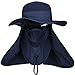 DDYOUTDOOR® Summer Outdoor Sun Protection Fishing Cap Neck Face Flap Hat Dark Blue