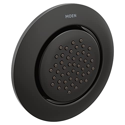 Moen Mosaic Matte Black Round Single-Function Body Spray, Valve Required, TS1322BL