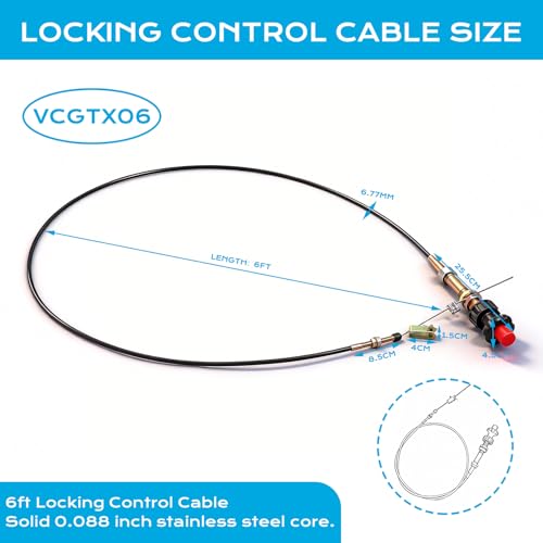 Câble de verrouillage réglable 1,8m VCGTX06 anti-jeu pour commande décharge - 5