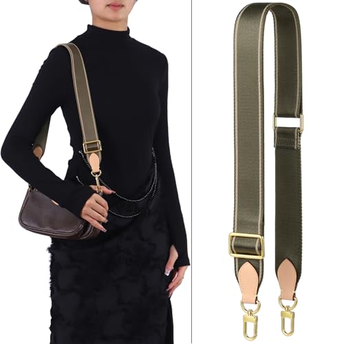 Image of Adjustable Soft Crossbody Strap for Designer Purse, Canvas Strap for Pochette Accessories