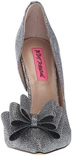 Betsey Johnson Women's Prince D'orsay Pump, Pewter, 8 #TOP1