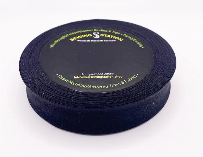 Miniatura 6 de Cinta BIAS de polialgodón doble plegable de 1" 25 yardas (blanco)