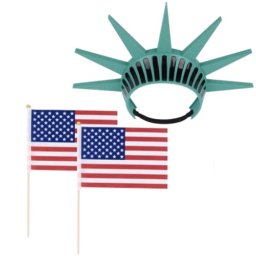COSYEARS Statue of Liberty Headband Crown Headwear for Independence Day Party Costume Cosplay Accessories