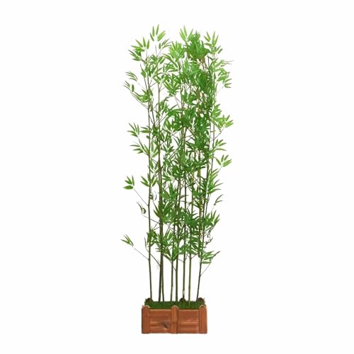 Planta artificial grande Plantas falsas de interior Planta de suelo con maceta Planta artificial para restaurante, decoración de oficina Jardín Patio trasero Cerca Patio Mampara divisoria(40X18X20CM-8