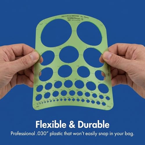 Image of Alvin, Circle Guide Template, 44 Circles, 7 inches x 9.25 inches x .030 inches