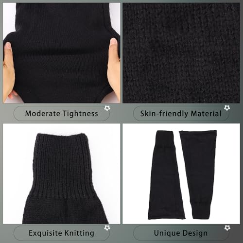 Image of Junely 2 Pairs Leg Warmers for Women Kawaii Leg Warmer Cute Legwarmers Japanese Socks Halloween Goth Emo Gyaru Accessories