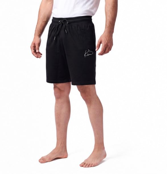 KIVA Men's Cotton Blend Lounge Shorts | Soft Stretch Knit Casual Shorts with Drawstring Waist & Side Pockets | Comfortable Summer, Gym, Walking-picture-23