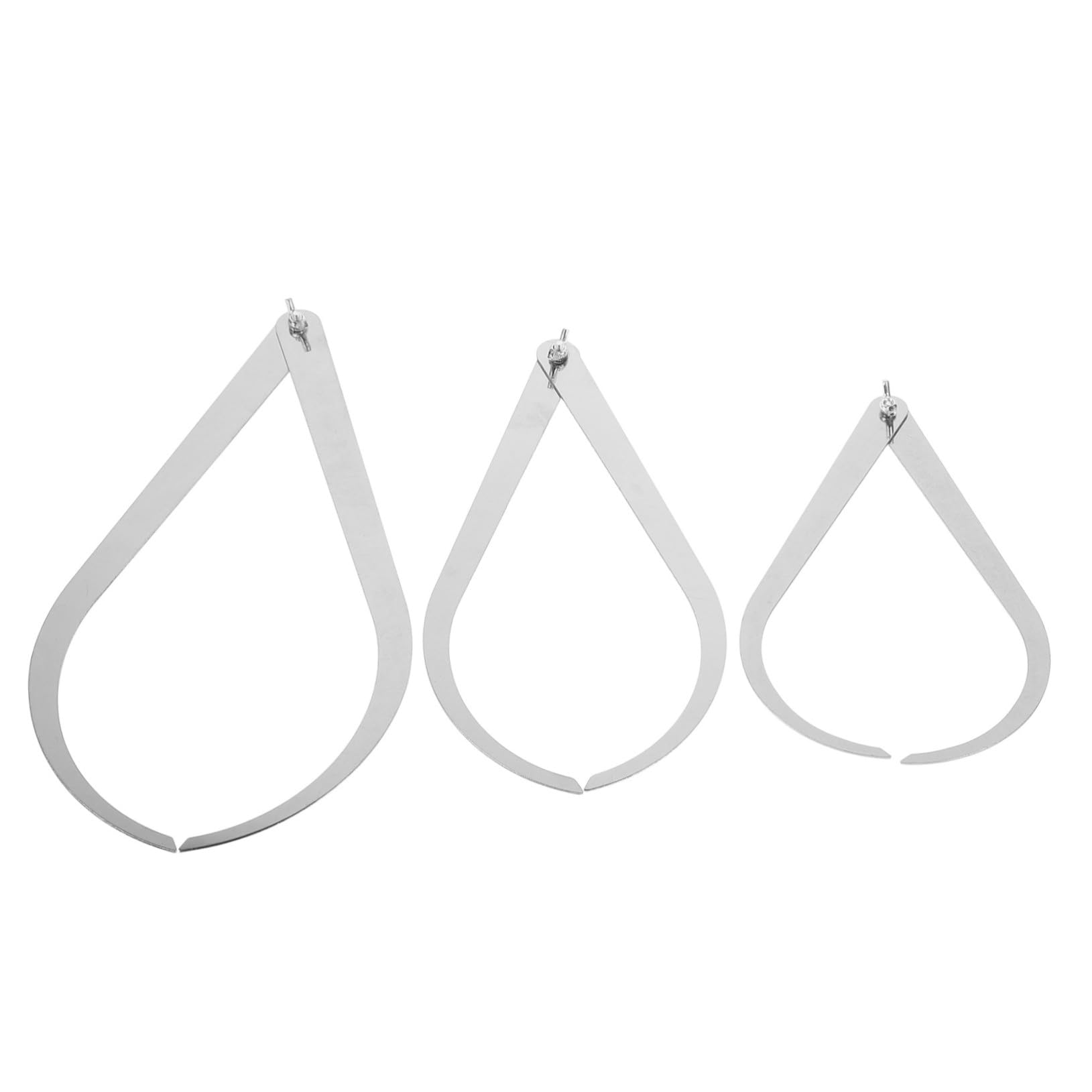 3 piezas Calibradores Metálicos Externos de Acero Inoxidable para Medición Precisa Diseño Ligero Antideslizante para Modelado Escultura y Cerámica
