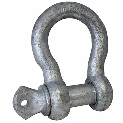 1/2 Commercial Grade Screw Pin Anchor Shackle, WLL 1-1/2 Ton