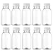 Hemoton Botellas de Plástico Vacías Recipiente de Leche Botellas de Jugo Desechables con Tapas Blancas Juego de 10 250 Ml