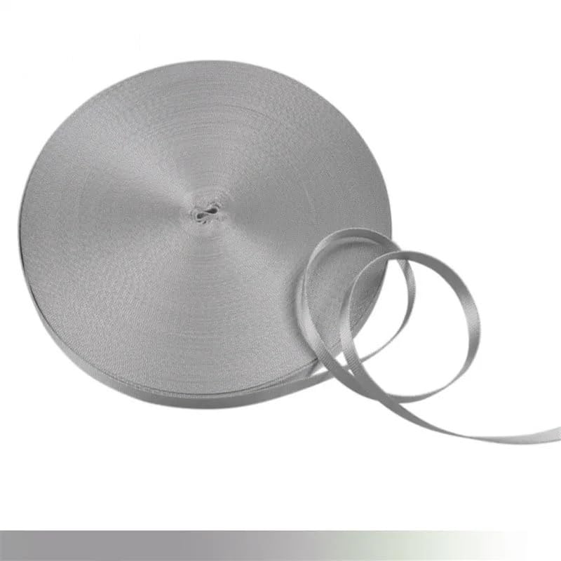 BSZCXBVMP correa de nylon, Correas de nailon for bolsos, 45 metros, cinta al bies multicolor 10mm for coser(Lightgray)