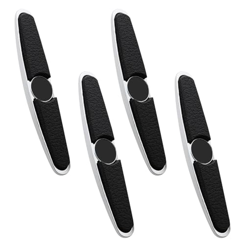 Ypoyney 4PCS Car Door Edge Guards, Metal Anti-Collision Vehicle Side Door Strip, Anti-Scratch Car Doors Edge Bumper Protector, Universal Stylish Edges Trim Protector for Most Cars (Black)