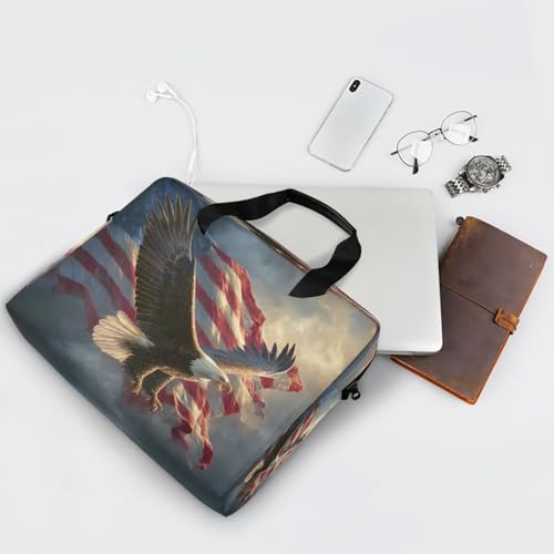 Maletín para Laptop con diseño águila y bandera americana miniatura 7