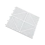 Piastrelle per pavimenti drenanti ad incastro, Piastrelle for pavimenti modulari ad incastro for esterni 40x40x1,8 cm multicolore, confezioni multiple(White,4 pieces)