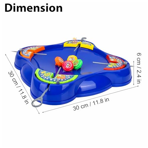 Image of WISHKEY 4 Players Cool Spinning Battle Top Game, Gyro Battle Toy, Funny Emoji Launchers, Spinning Toy with Classic Super Disk, 4 Spinners & Launchers for Kids, 3+ Years (Pack of 1, Black)