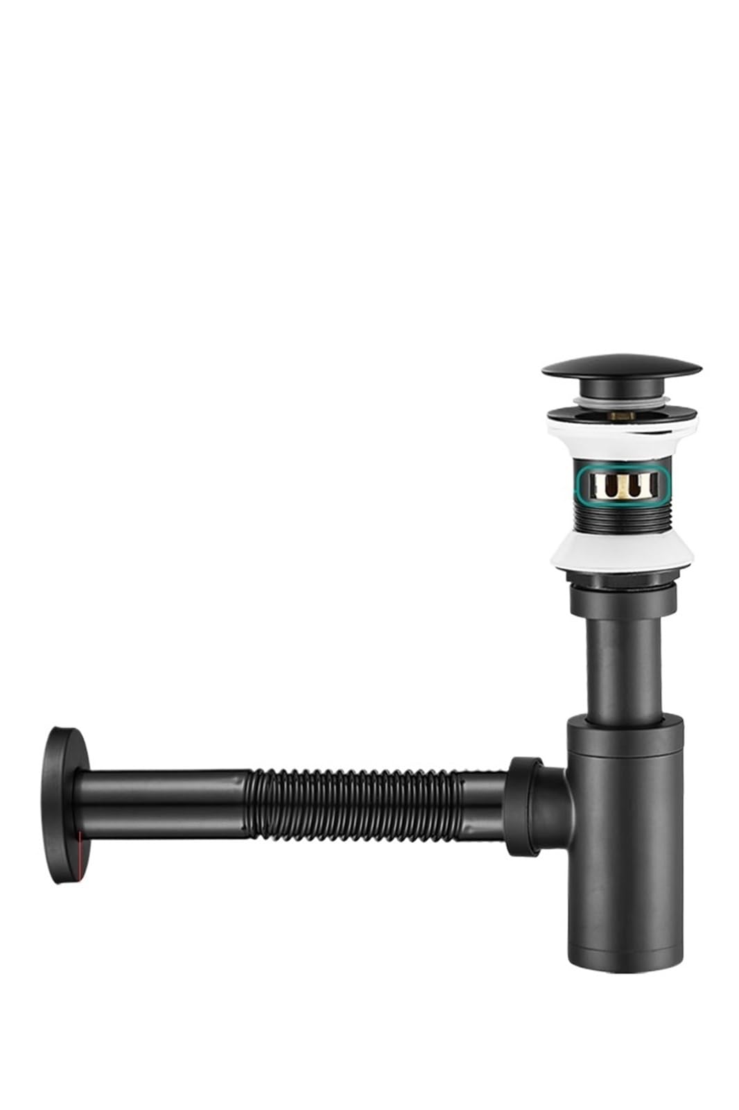 Cymmiyt With Hole Set 500 Basin Waste Basin Bottle Trap Brass Bathroom Sink Siphon Drains With Pop Up Drain Black Pipe Waste(With Hole Set 500)