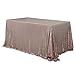 TRLYC 90" 132" Rose Gold 6FT Table Fabric Sequin Tablecloth Sparkly Table Cloth Shimmer Table Linens