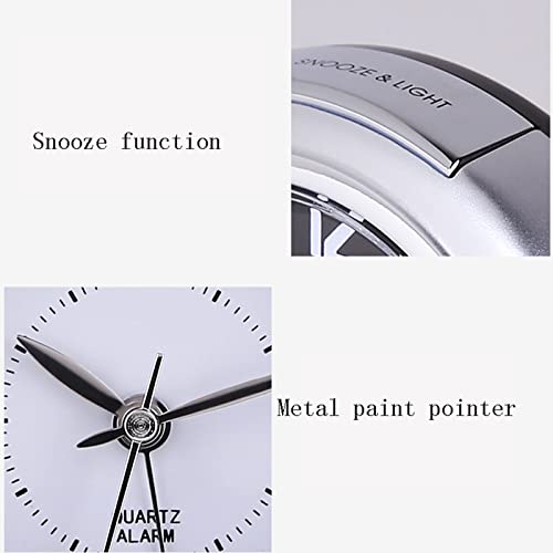 Reloj despertador silencioso sin tic-tac con luz para insomnio y sueño ligero 3