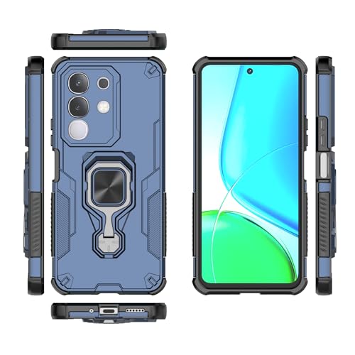 Coque Vivo Y29 4G antichoc militaire bleue avec béquille intégrée - 3