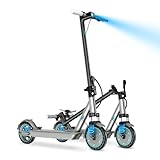 Electric Scooter,21 Mile Range Double Shock Absorption System,8.5”Solid Tires,Up to 19MPH,350W Powerful Motor,Foldable Lightweight Electric Scooter for Adults,Max Load 265 LBS,App Control(Blue)