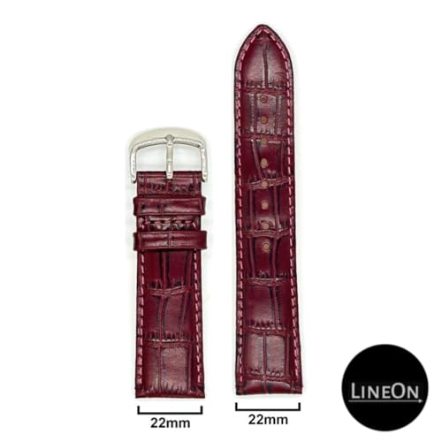 Image of Lineon Half Padded Premium Leather Mens & Womens Watch Strap For Branded Watches Compitable with Titan, Timex, Casio, Sonata and All premium Watches Tool and Pins Include