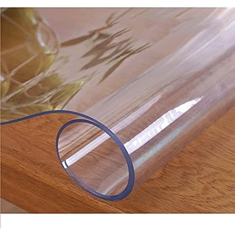 Pvc Transparent Table Cloth, 2mm Thick Wipeable Tablecloth, Strong Clear Table Protector, Plastic/vinyl Fabric Safety Table Cover, Used for Picnics, Desks, Parties,90x150cm/35.4 * 59.1in Cover