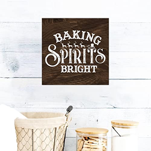 Plaque murale Baking Spirits en bois : le cadeau de Noel ideal pour la maison