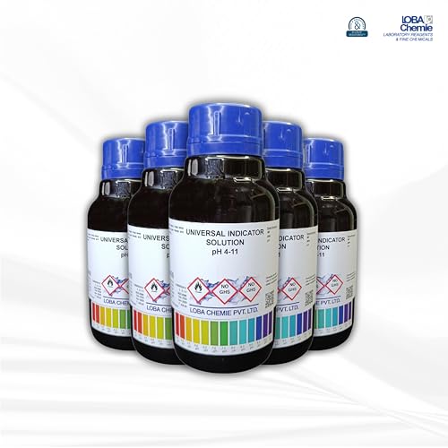Image of Universal Indicator Solution 500 ml, (Accurate pH Scale Range from 0 to 14, Analytical Reagent Grade, Which Gives Accurate Color Range from Red to Dark Purple as per Organic Chemistry)