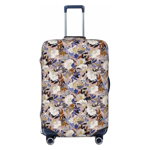 Abstract Flower Floral Knitting Elastic Travel Luggage Covers Dustproof Scratch-Resistant Suitcase Protector Fit 22-24 Inch