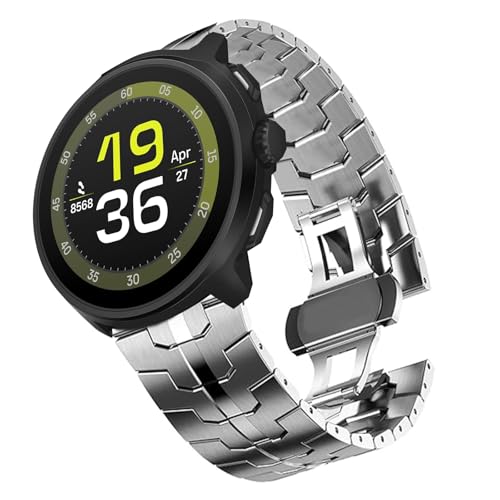 Compatible with SUUNTO OCEAN bands, 20mm, 22mm Quick Release Stainless Steel Metal Strap with Folding Clasp Replacement Band Compatible with SUUNTO OCEAN, RACE, RACE S, VERTICAL, 9 PEAK, 9 PEAK PRO, 5 Peak, 3 Smartwatch (Silver, 20mm size band)