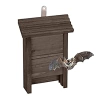 Relaxdays Fledermauskasten, Unterschlupf für Fledermäuse, HxBxT: 29 x 18 x 6 cm, Garten, Fledermaushotel, Holz, braun