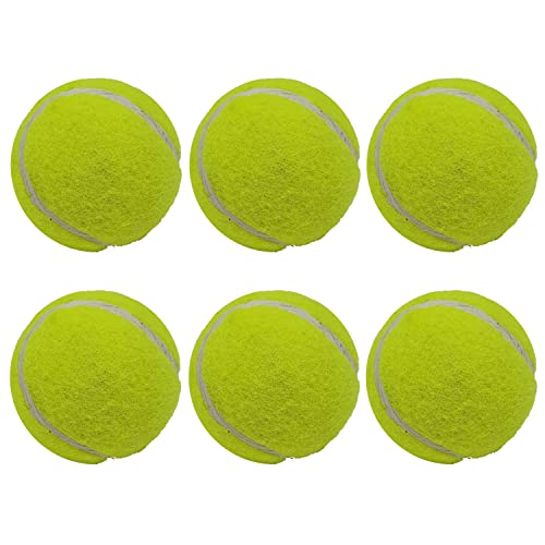 Haojie 6 Stück Tennisbälle, Sportspielzeug für Hundespielzeug, robust und langlebig, ideal für Unterricht, Übung, Wurfmaschinen und Spielen mit Haustieren Cover