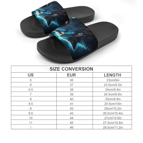 Howling Wolf House Sandals Non-Slip Bathroom Slippers Beach Summer Shoes for Men Women2