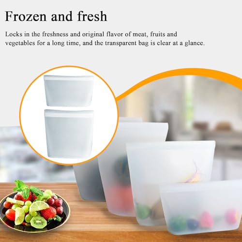 Bolsas de almacenamiento reutilizables para alimentos herméticas y lavables 7