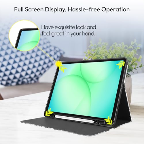Image of Robustrion Cover for Samsung Galaxy Tab A11 Plus Cover Case 11 inch, Folio Cover Case for Samsung Galaxy Tab A11 Plus Cover /Tab A11+ Tablet Cover with Pencil Holder - Eiffel