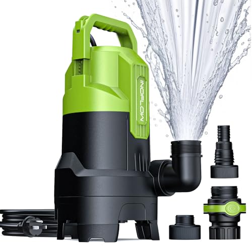 InoFlow Sump Pump 3/4 HP 3430GPH Submersible Water Pump with 20ft Cord, Utility Pump for Pool Draining, Basement, Backyard Flooding, Quick-Connect Design by InoFlow - Used condition - US$38.03