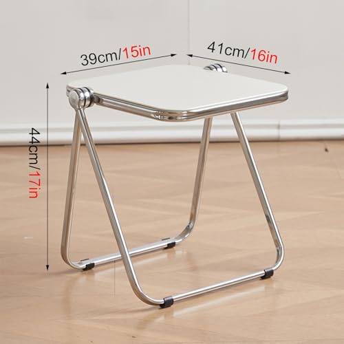 Chaise pliante portable blanche : l'assise d'appoint sans montage - 3