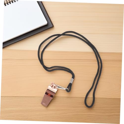 6 silbatos deportivos resistentes de acero inoxidable con cordón de nylon miniatura 7