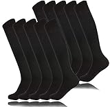 AISOME Long soccer socks for Men Large Performance Moisture Wicking Tube Sock for Baseball Softball Volleyball Basketball Women (10Pairs-Black)