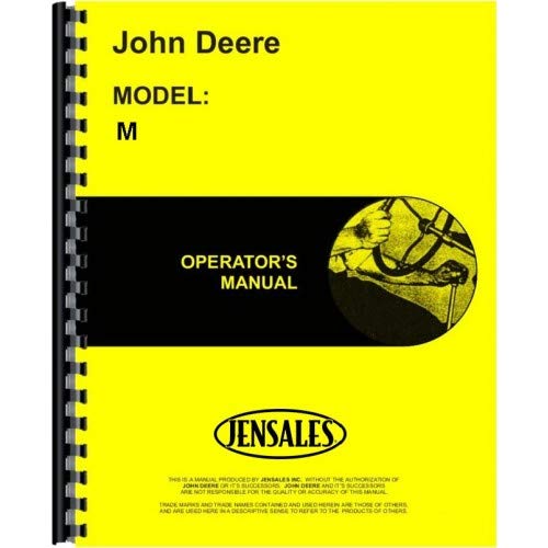 Operators Manual John Deere M Tractor omtm31051      Plastic Comb