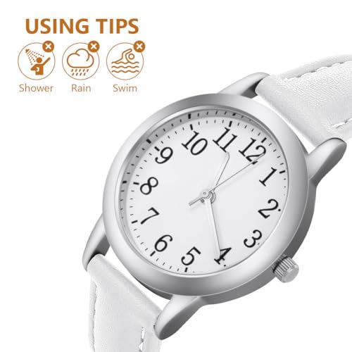 Vicloon Women's Watch Analog Quartz, Leather Strap Easy Read Tone Premium Fashion Wrist for Women Ladies Girls - Image 5