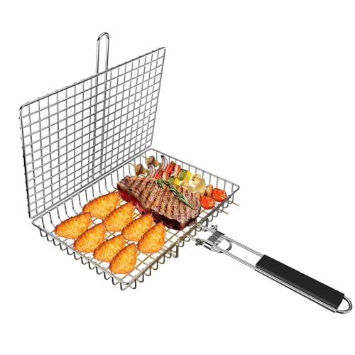 SWINGTEK Fischgrillkorb, faltbarer tragbarer...