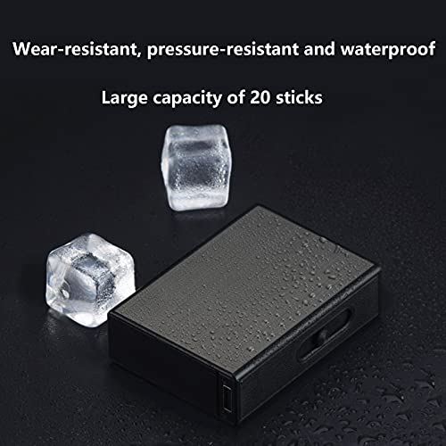 Sigarettenkoker Met Aanstekers, 2 in 1 Elektronische Oplaadbare Vlamloze Winddichte Aanstekers, Draagbare Sigarettenkoker, Kan 20 Sigaretten Bevatten, Unisex,Black - Afbeelding 4