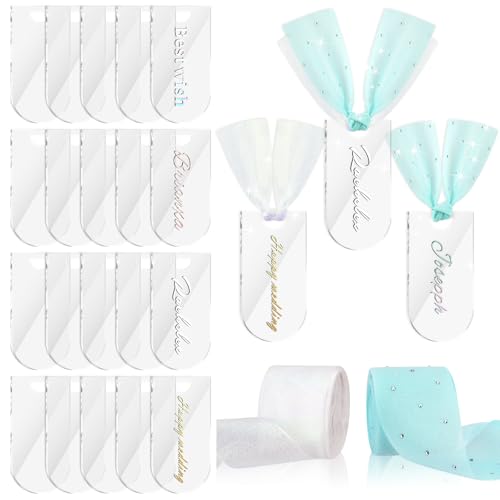 Marque-place mariage en acrylique transparent pour sublimer votre table de fete